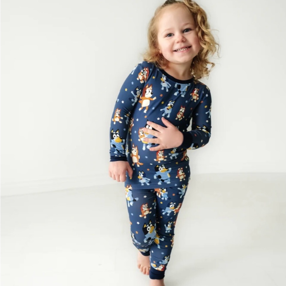 Little Sleepies Bluey Dance Mode 2 Piece Pajama Set - Size 5/6
